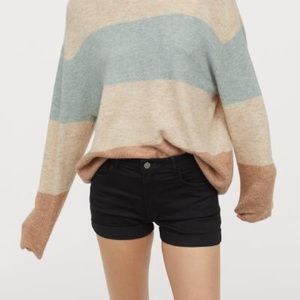 H&M Black Denim Shorts